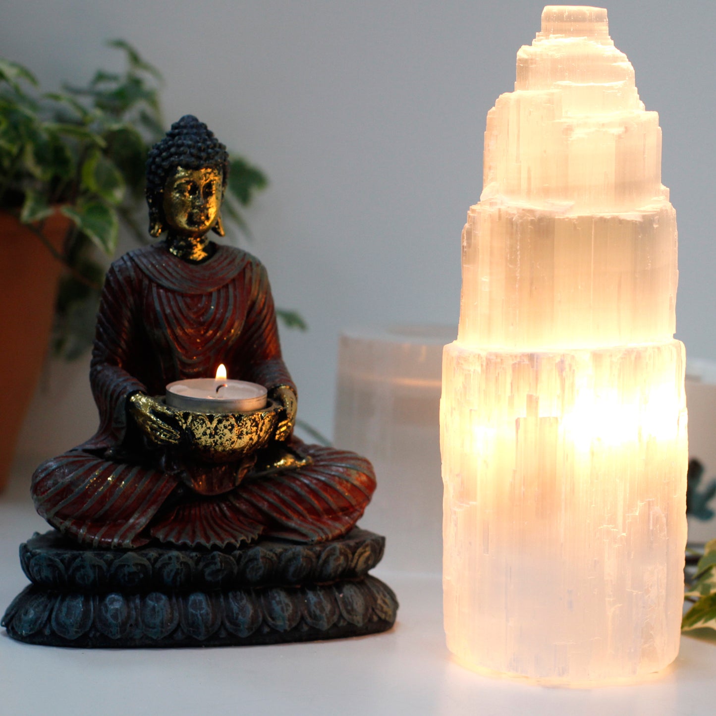 SELENITE / SATIN SPAR TOWERS & LAMPS