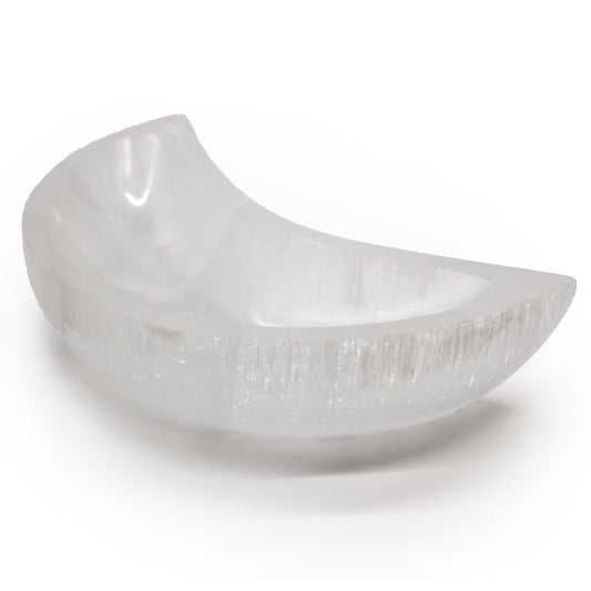 LARGE SELENITE/ SATIN SPAR MOON BOWL