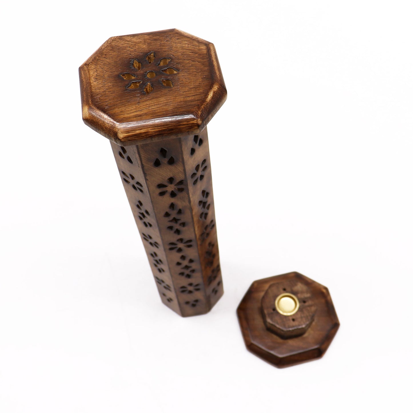 MANGO WOOD TOWER INCENSE HOLDER