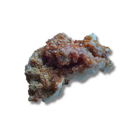 VANADANITE ON BARITE CLUSTER