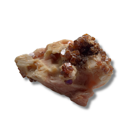 VANADINITE ON BARITE CLUSTER