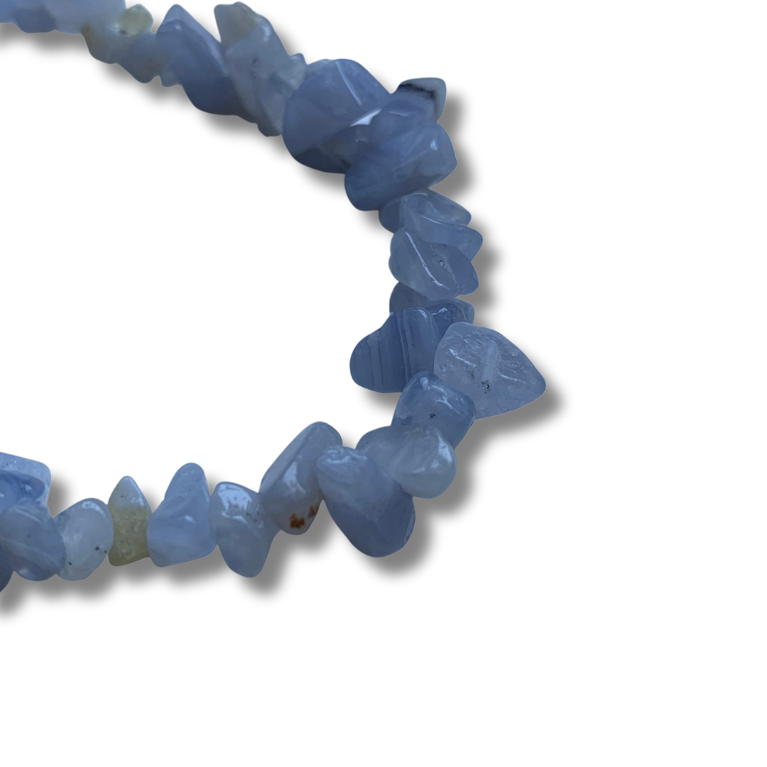 BLUE LACE AGATE CHIP BRACELET