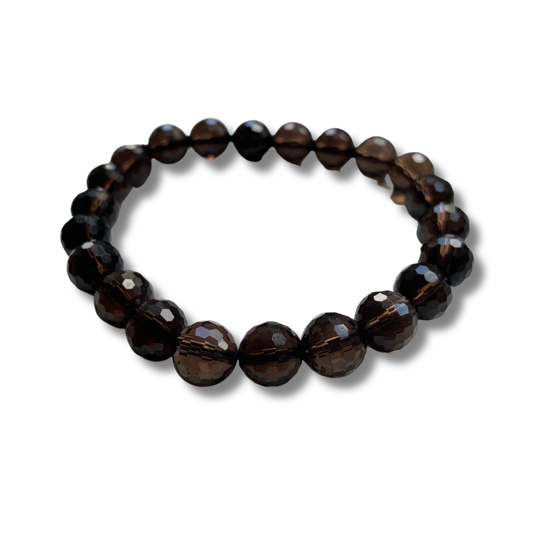 FACETED SMOKY QUARTZ BRACELET