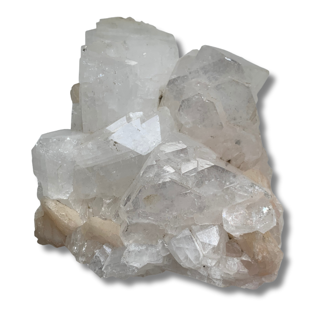 APOPHYLLITE with PEACH STILBITE SPECIMEN