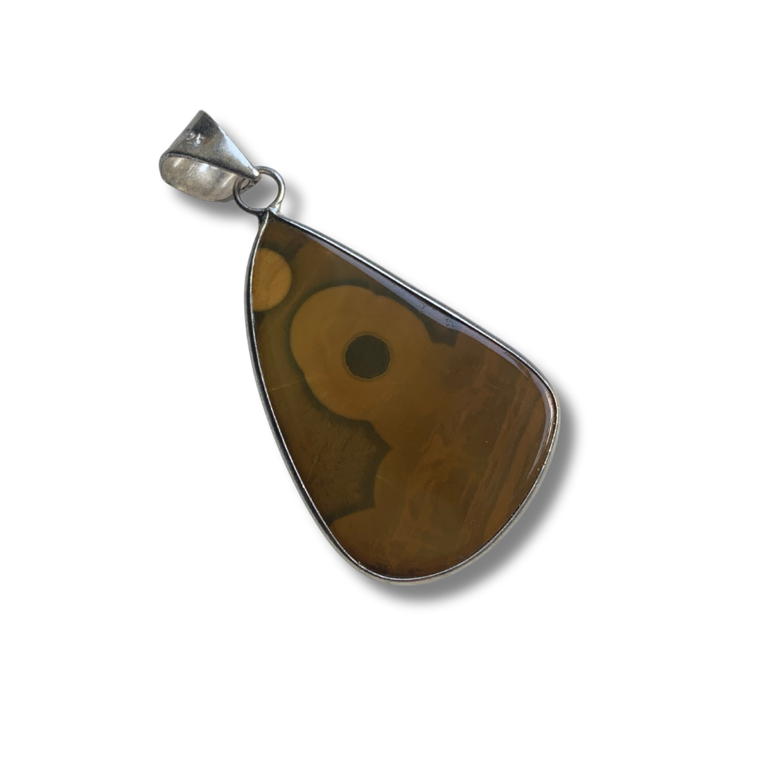 ORBICULAR JASPER SILVER PENDANT