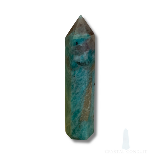 AMAZONITE with SMOKY QUARTZ TOWER