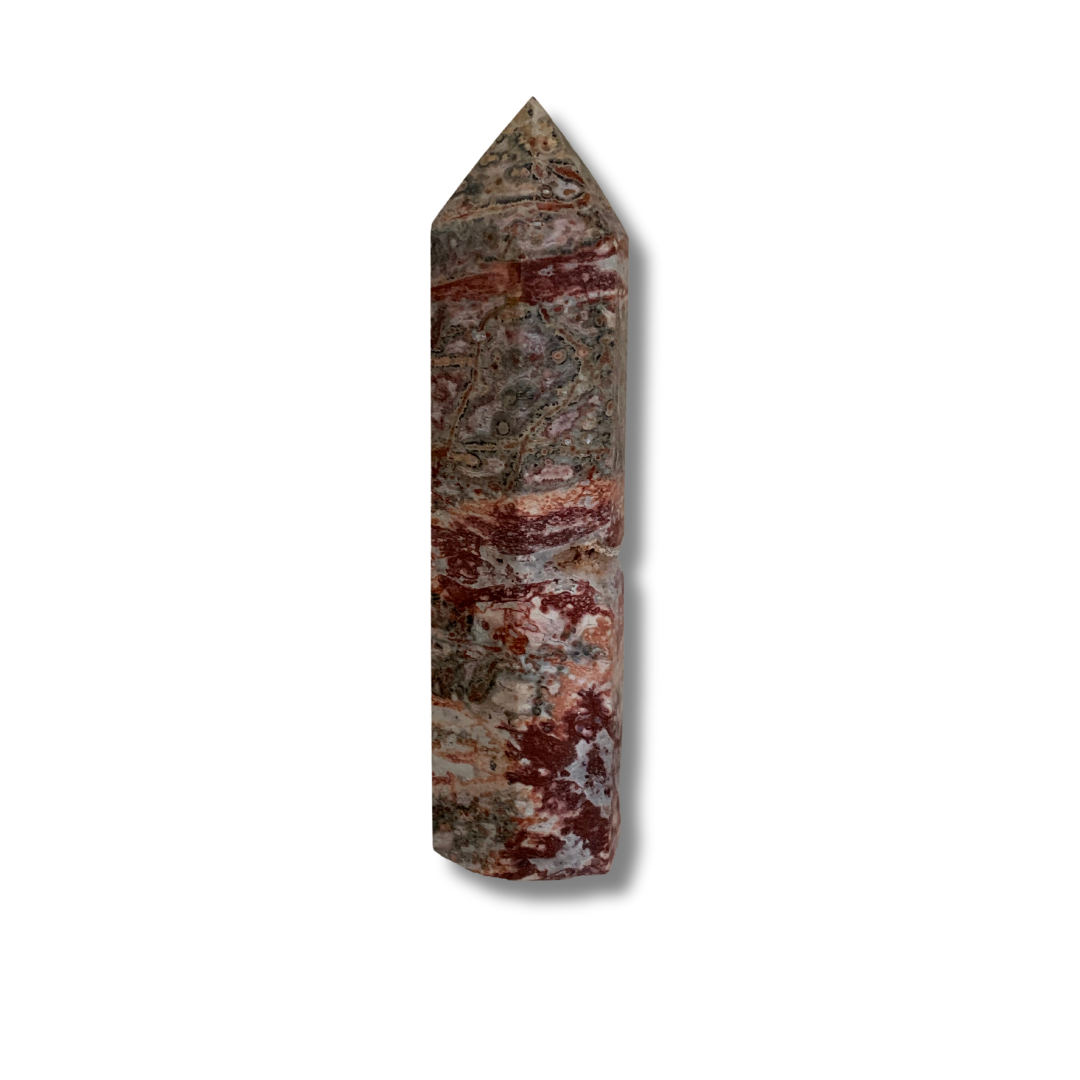 PINK LEOPARDSKIN JASPER TOWER