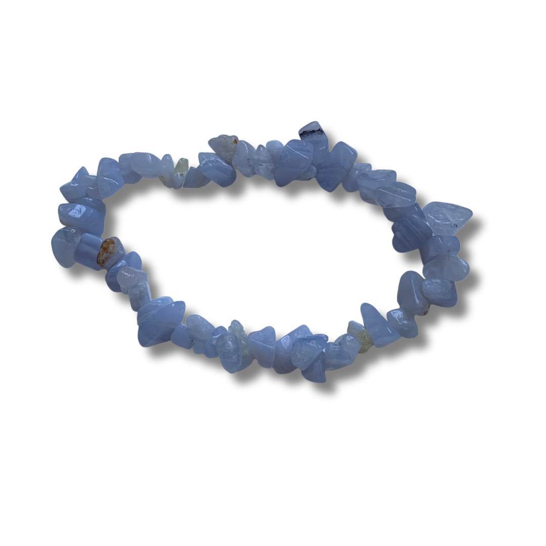 BLUE LACE AGATE CHIP BRACELET