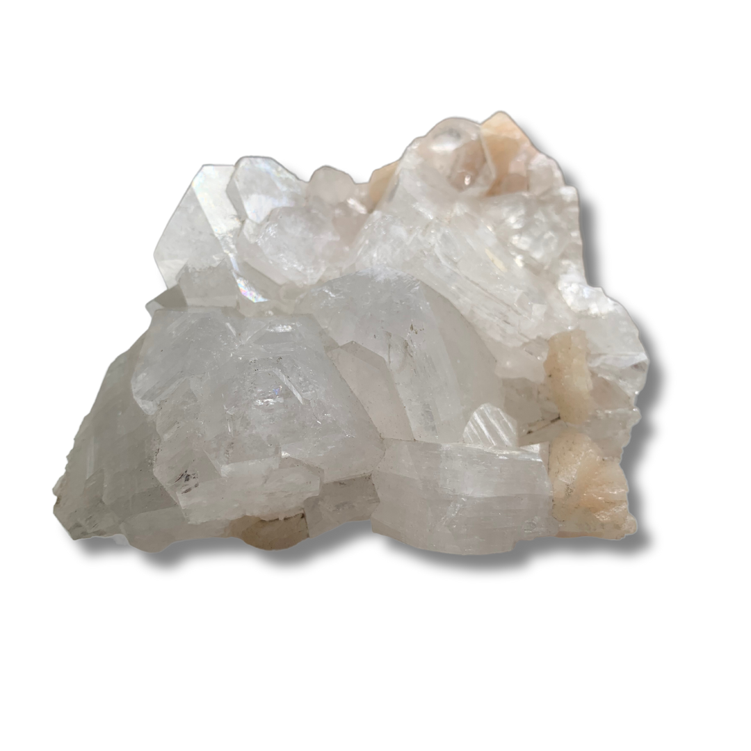 APOPHYLLITE with PEACH STILBITE SPECIMEN