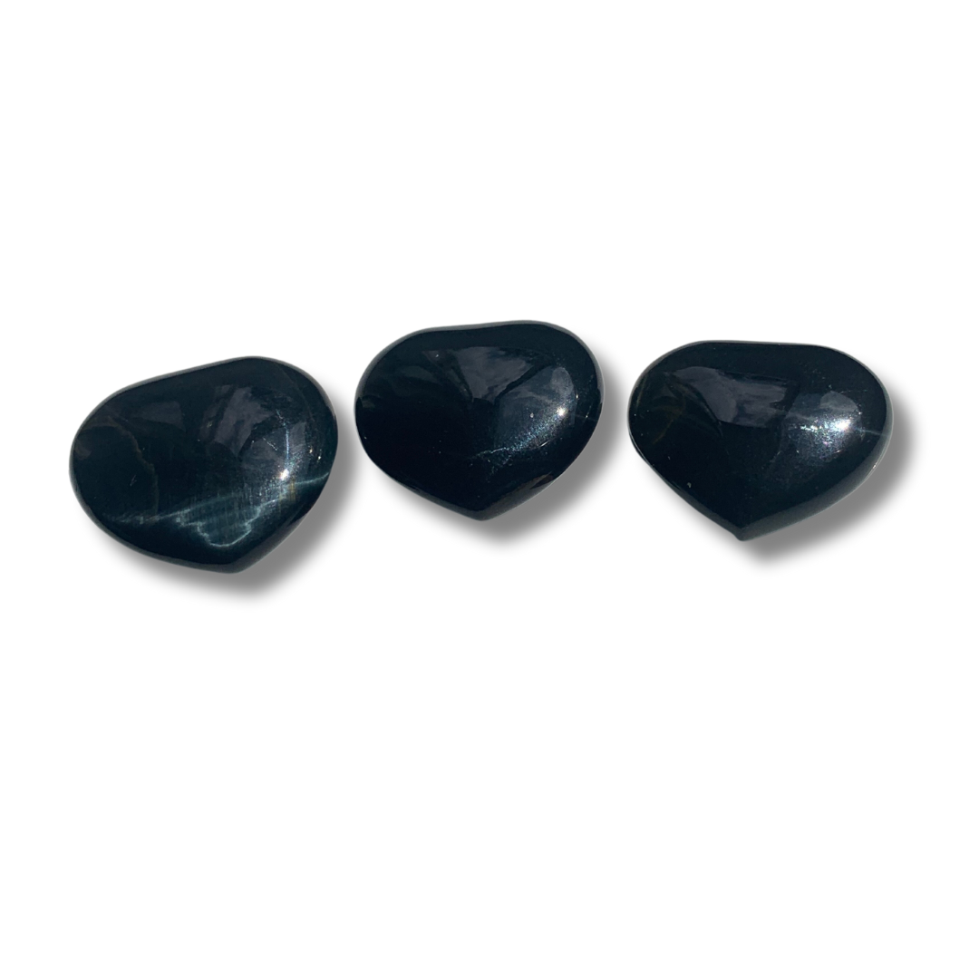 BLUE TIGER'S EYE HEARTS HIGH QUALITY