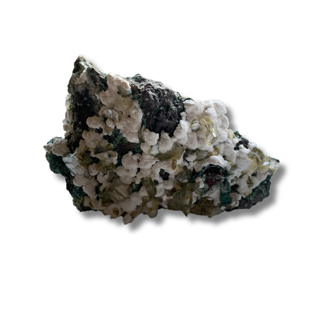 GREEN HEULANDITE CLUSTER