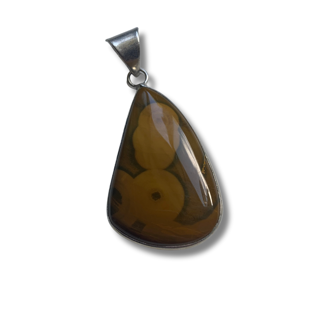 ORBICULAR JASPER SILVER PENDANT