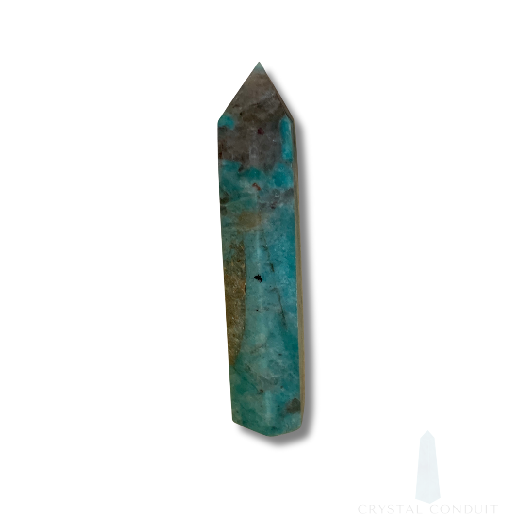 AMAZONITE with SMOKY QUARTZ TOWER