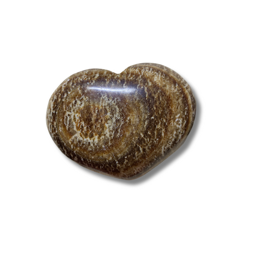 BROWN ARAGONITE HEART