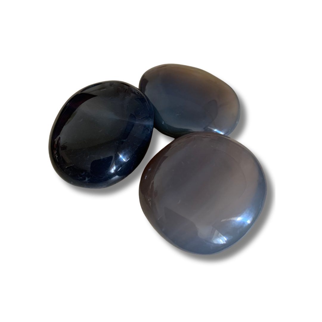 GREY AGATE PALM STONE