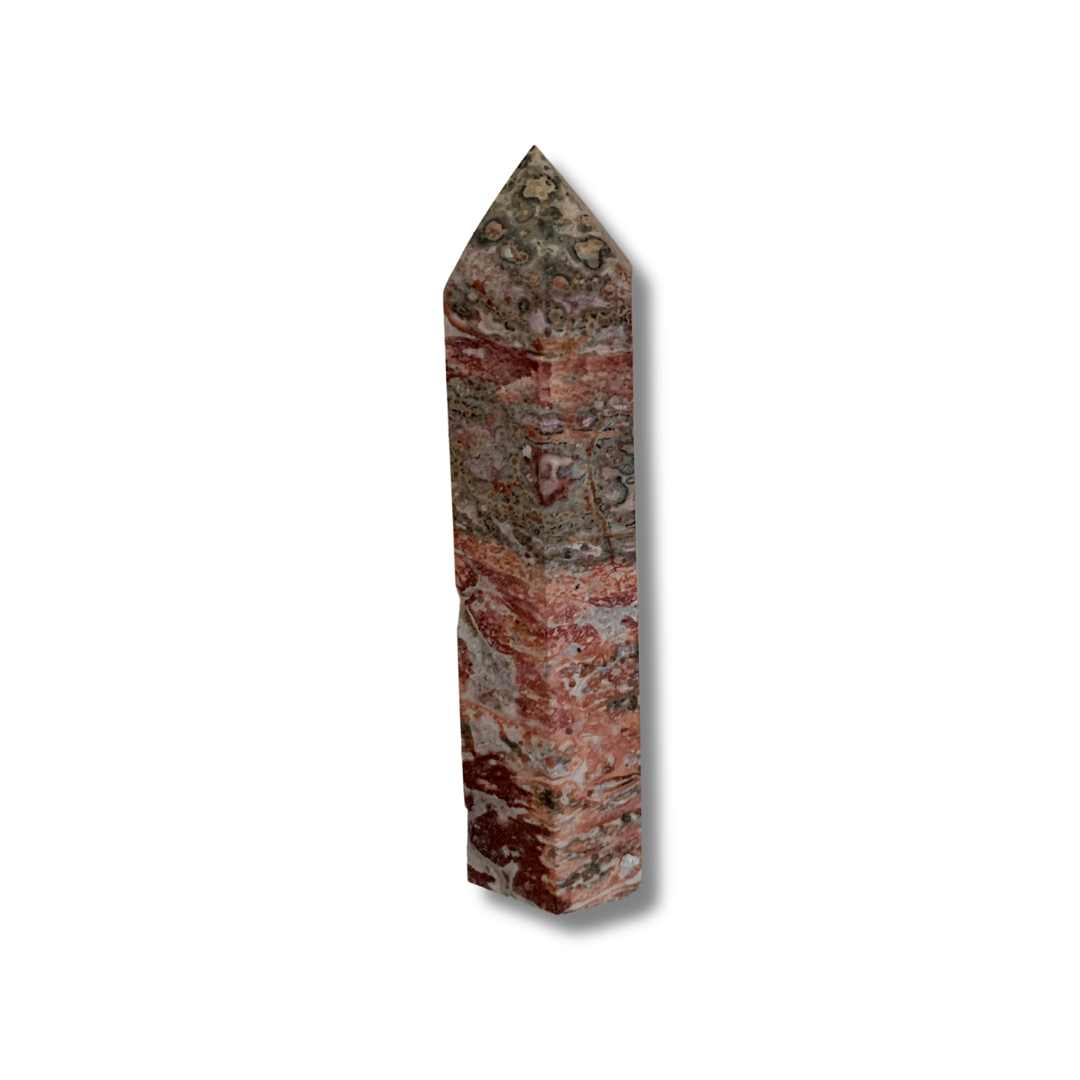 PINK LEOPARDSKIN JASPER TOWER