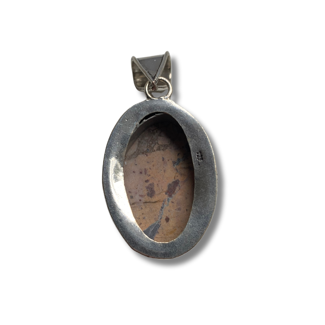 CAPPUCCINO JASPER SILVER PENDANT