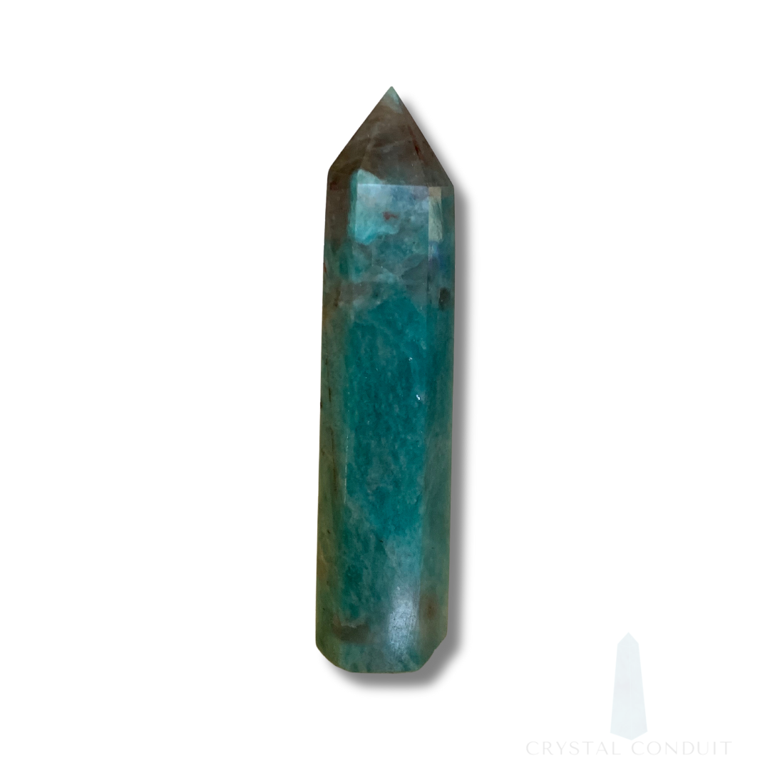 AMAZONITE with SMOKY QUARTZ TOWER