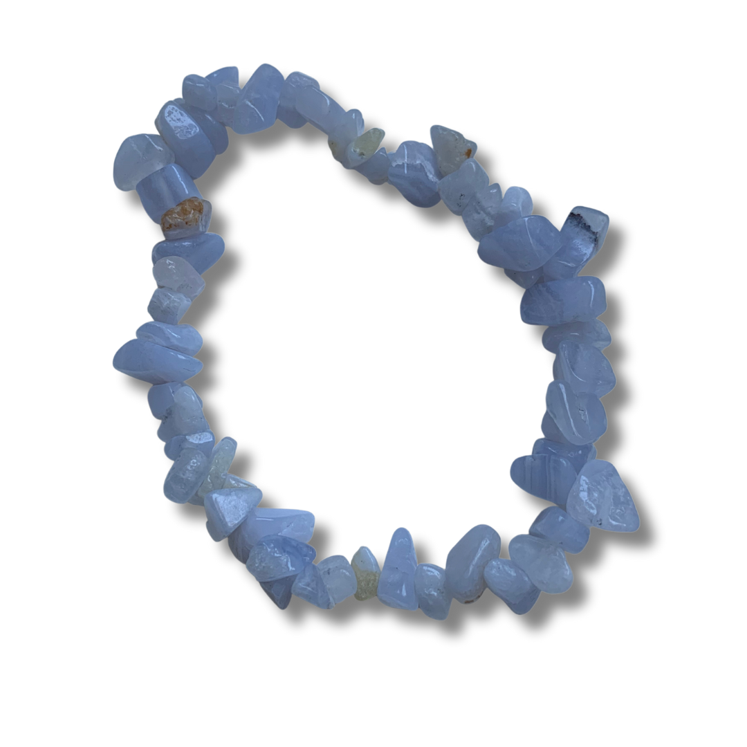 BLUE LACE AGATE CHIP BRACELET