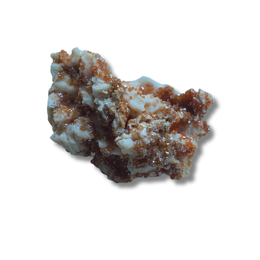 VANADANITE ON BARITE CLUSTER