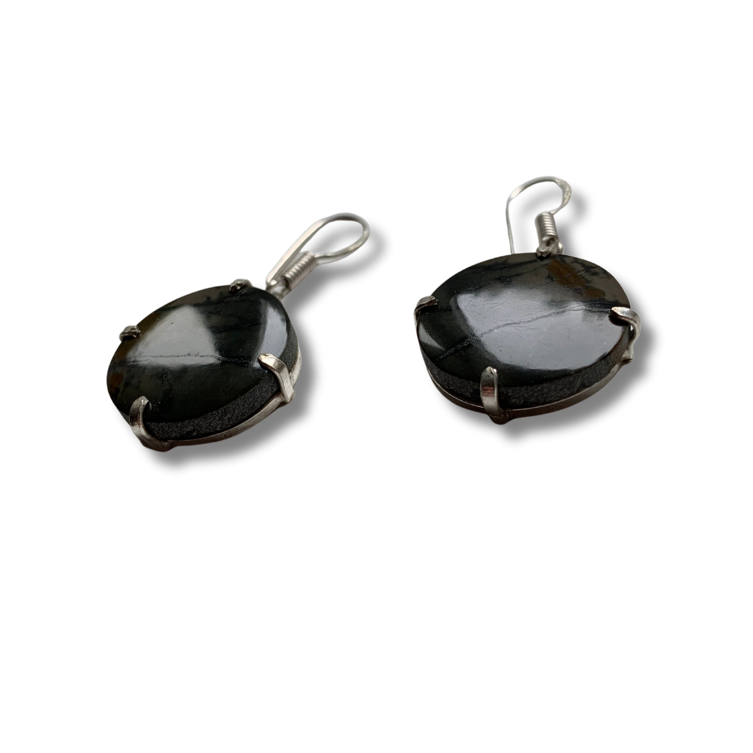 PICASSO JASPER SILVER EARRINGS