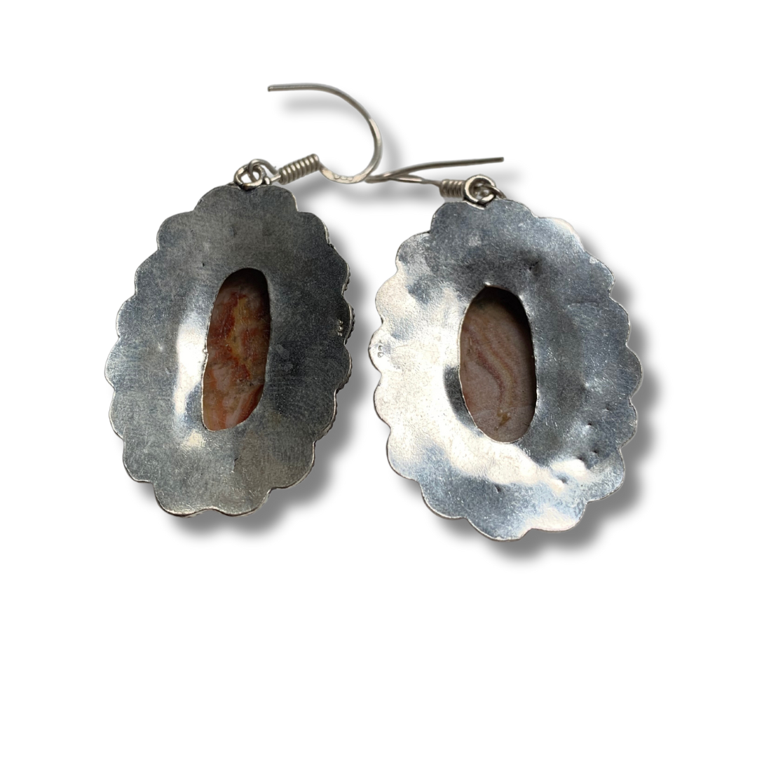 LAKE SUPERIOR AGATE SILVER EARRINGS