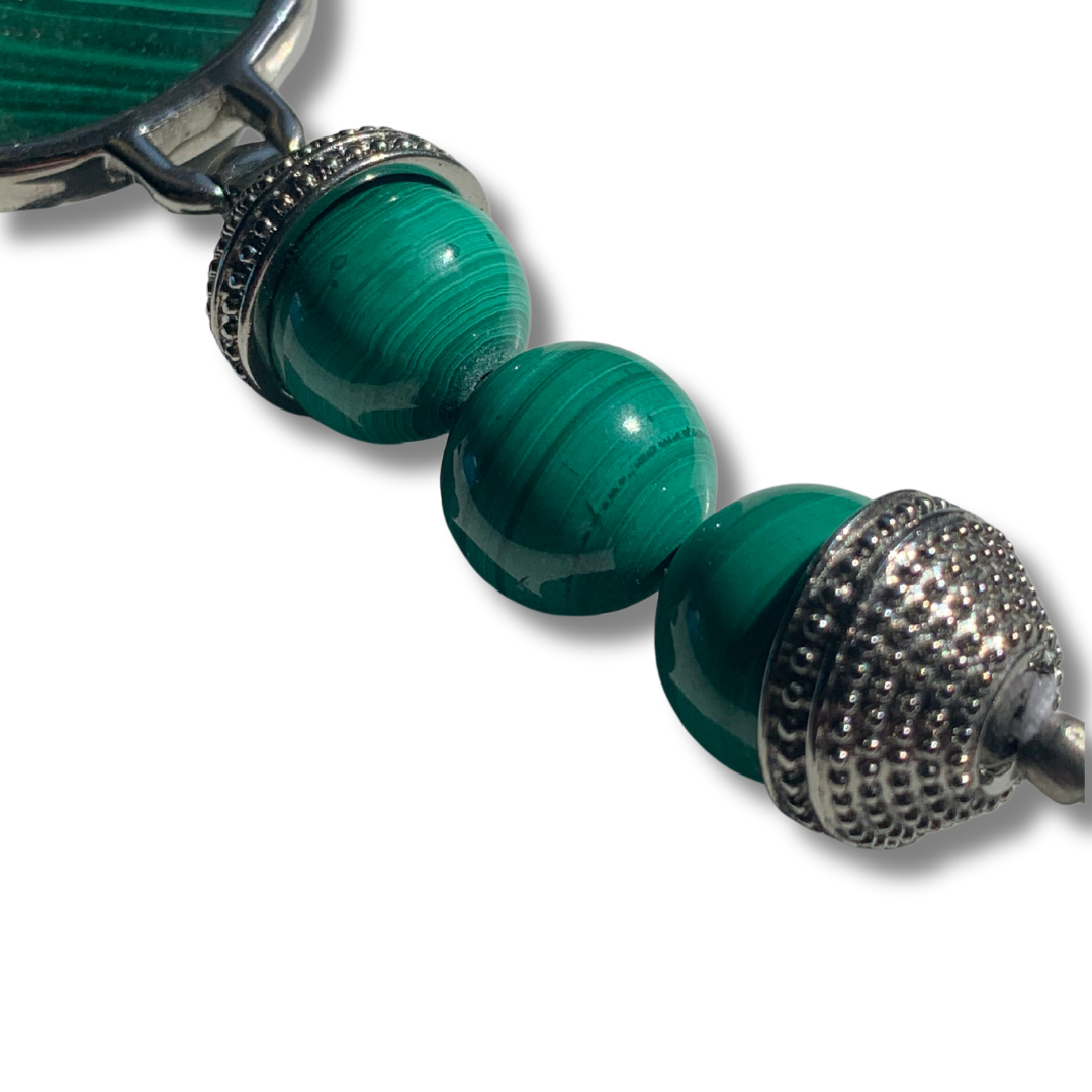 MALACHITE BEADED BRACELET