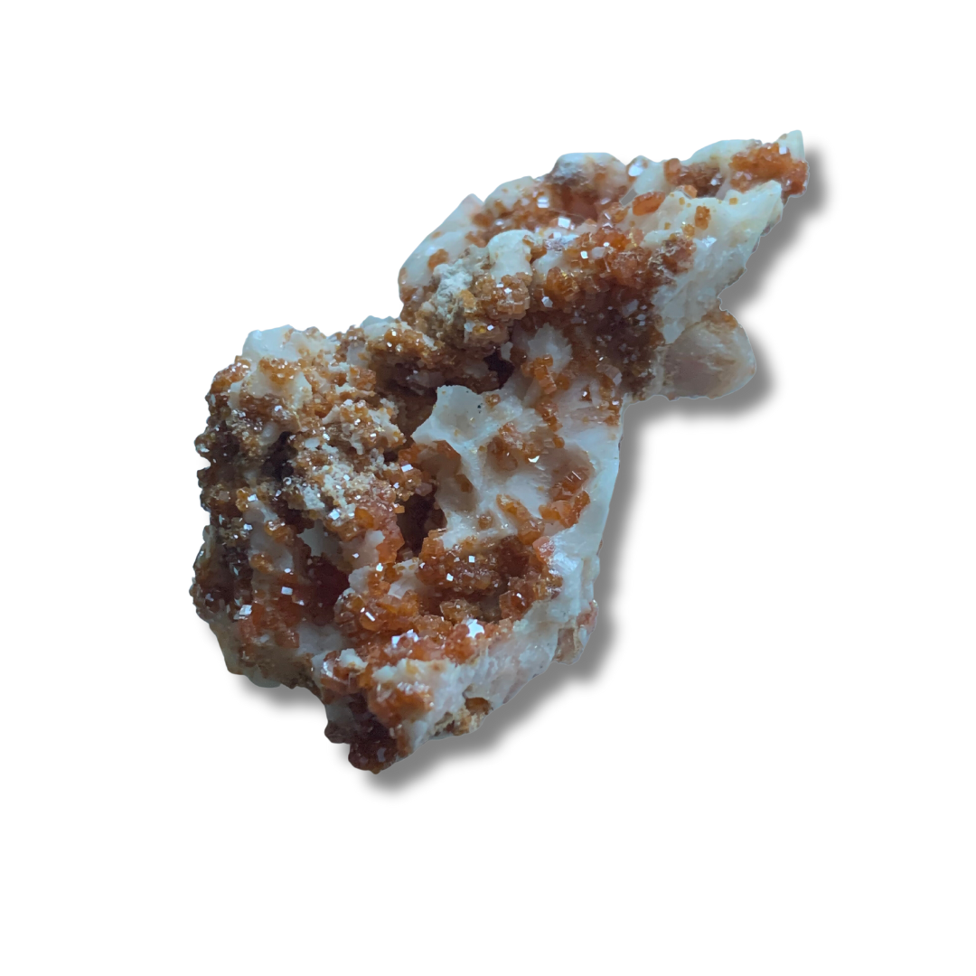 VANADANITE ON BARITE CLUSTER