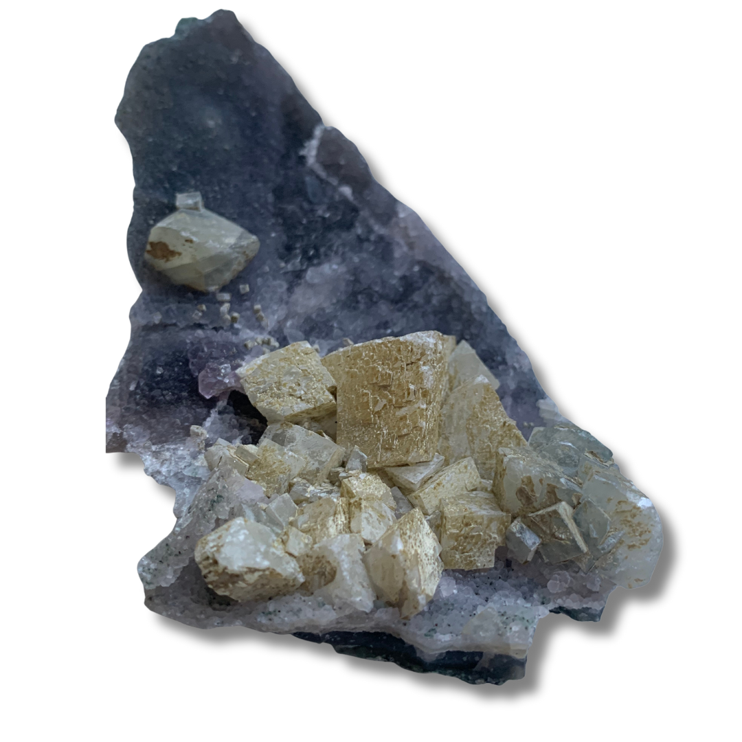 AMETHYST with CALCITE SPECIMEN