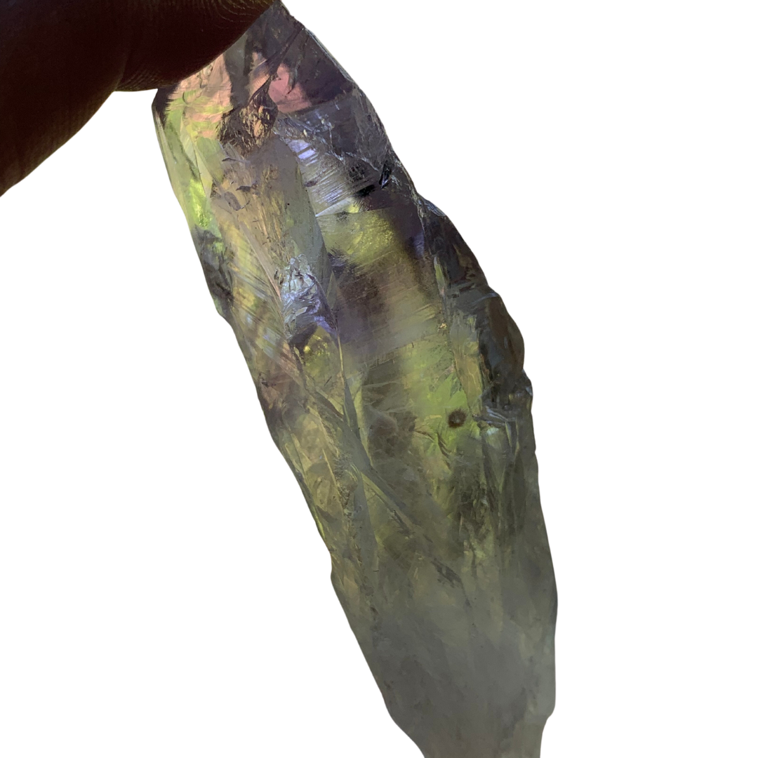 AMETHYST PHANTOM ROOT with CRISTOBALITE & GOETHITE