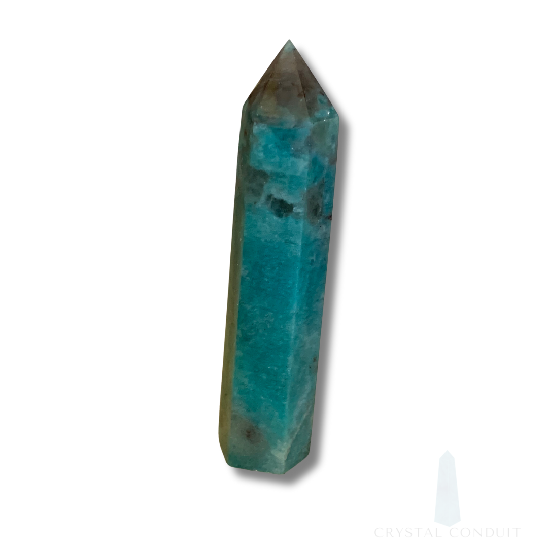 AMAZONITE with SMOKY QUARTZ TOWER