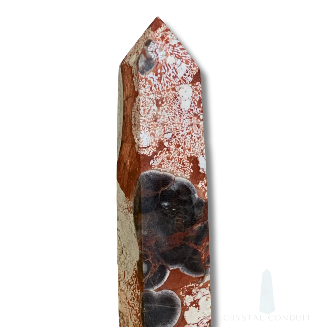 INDONESIAN BLOODSTONE/ MONEY AGATE TOWER