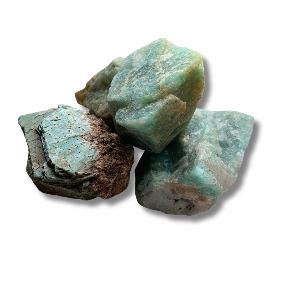 RAW AMAZONITE CRYSTAL CHUNKS