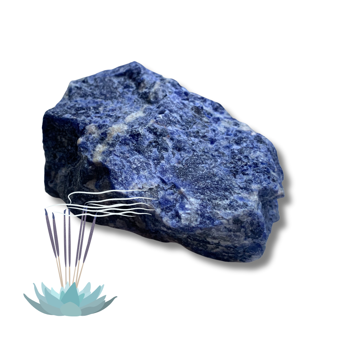 LARGE DARK SODALITE INCENSE HOLDER