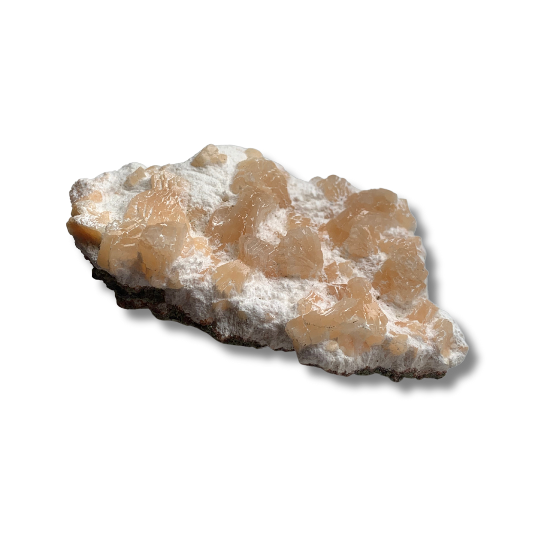 PEACH STILBITE ON MORDENITE SPECIMEN