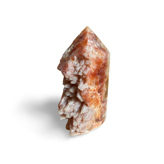 TRI COLOURED CALCITE DOGTOOTH TOWER