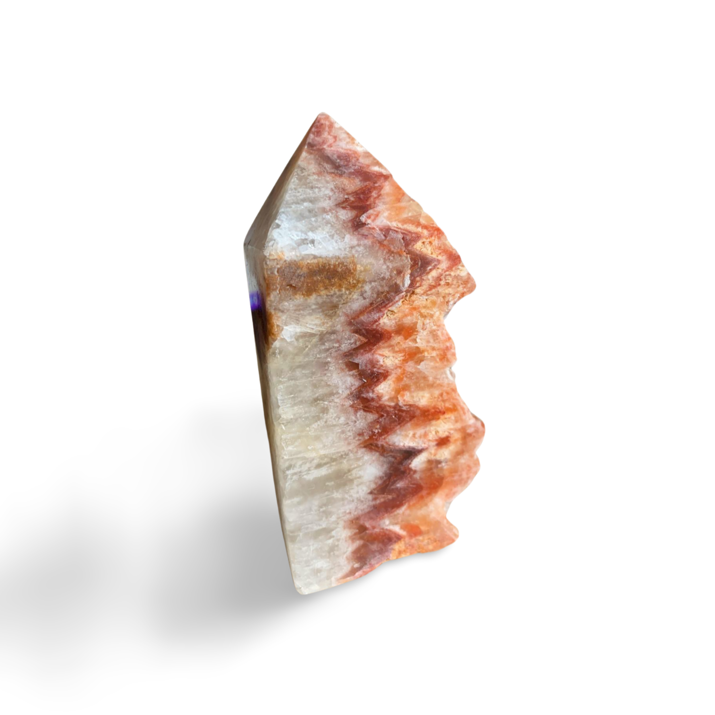 TRI COLOURED CALCITE DOGTOOTH TOWER