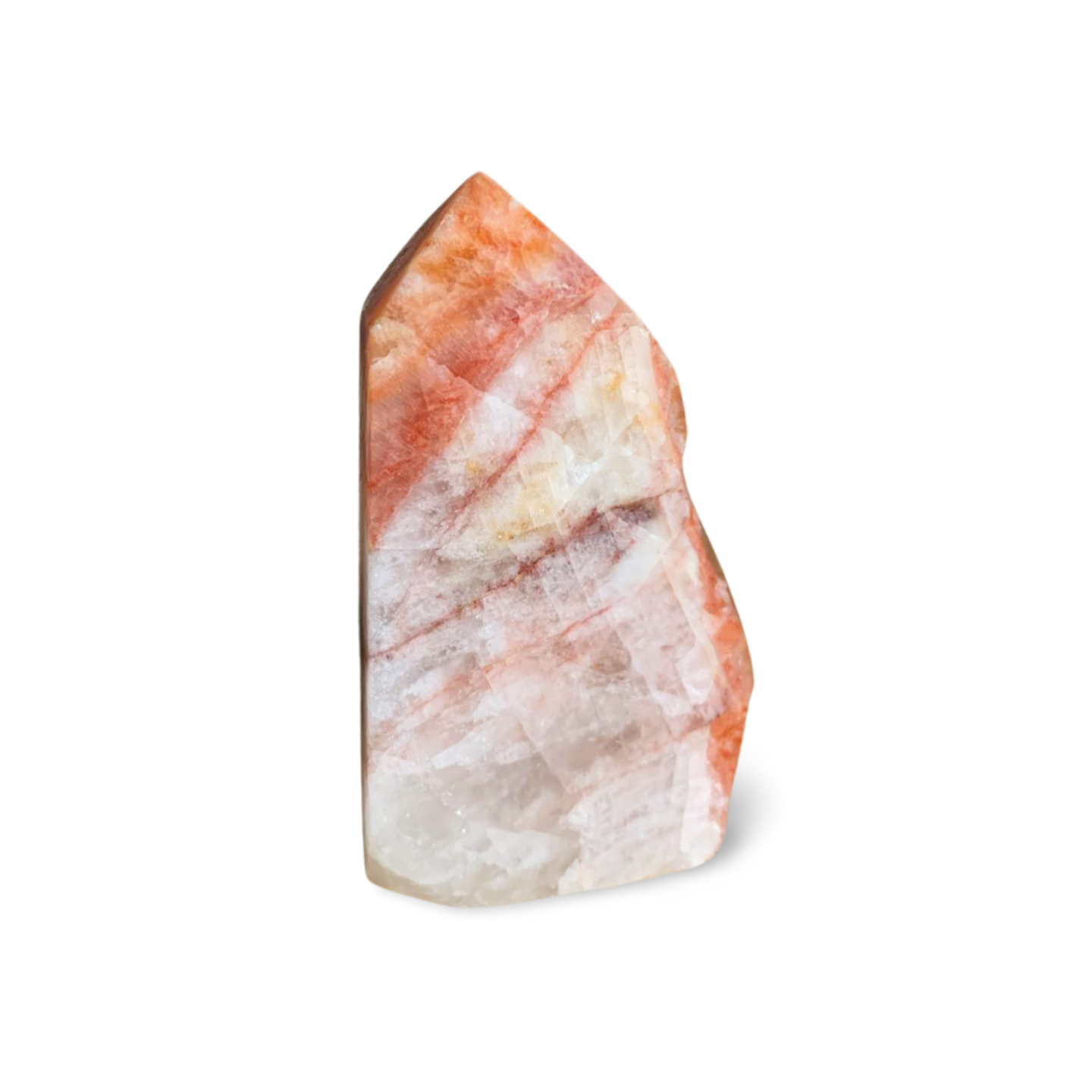 TRI COLOURED CALCITE DOGTOOTH TOWER