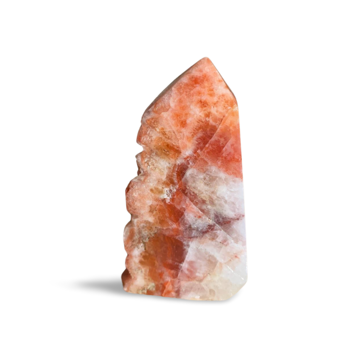 TRI COLOURED CALCITE DOGTOOTH TOWER