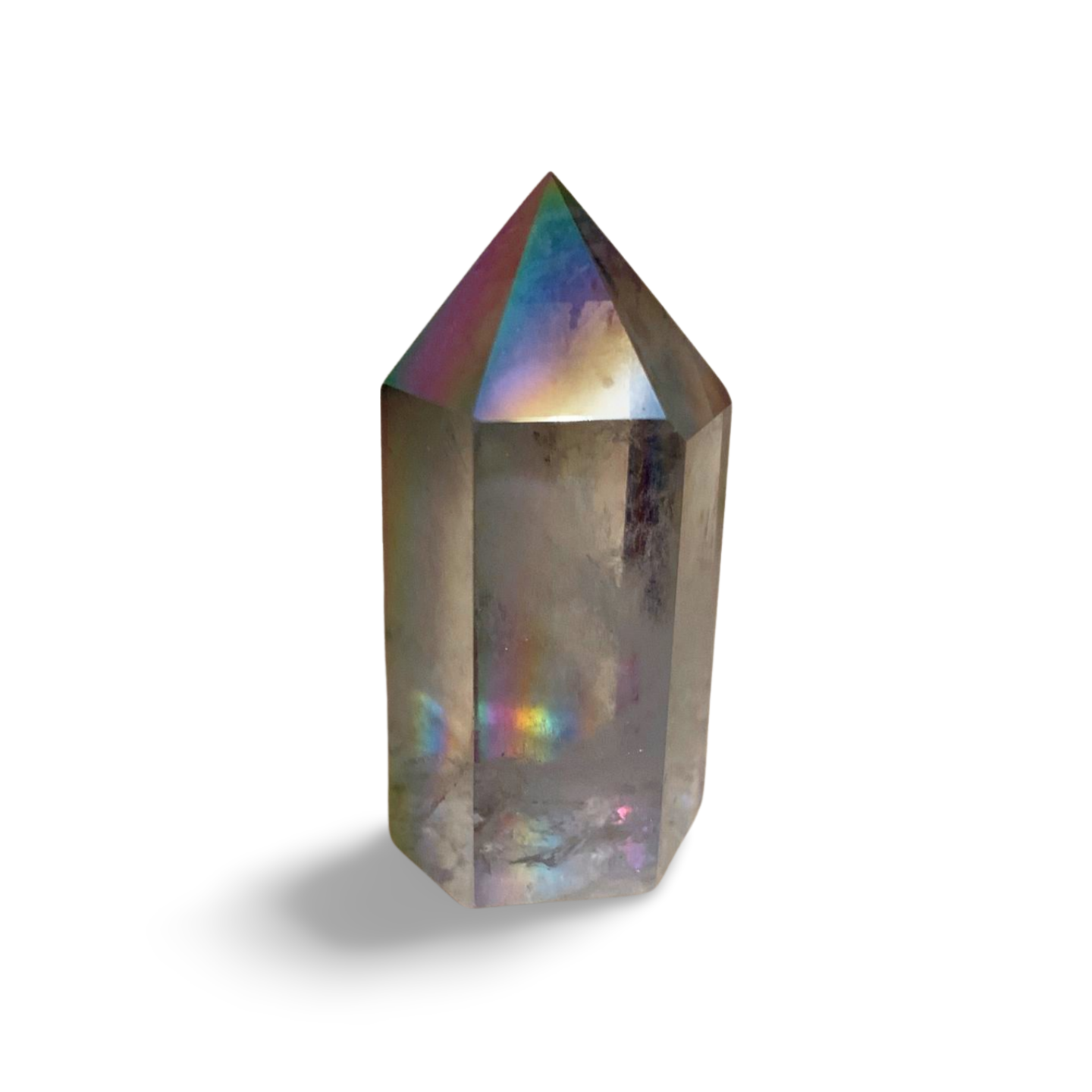 TITANIUM RAINBOW AURA CLEAR QUARTZ TOWER