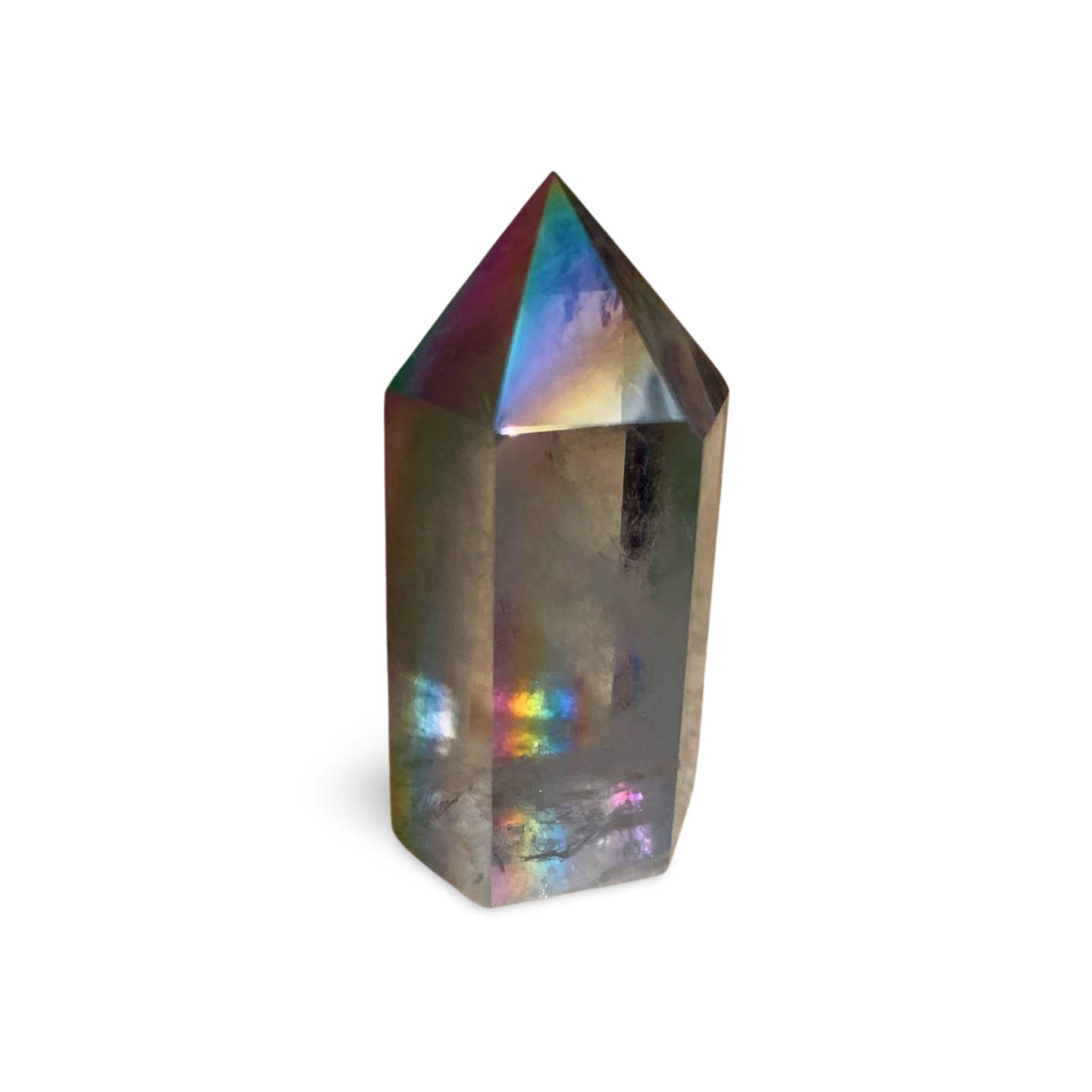 TITANIUM RAINBOW AURA CLEAR QUARTZ TOWER