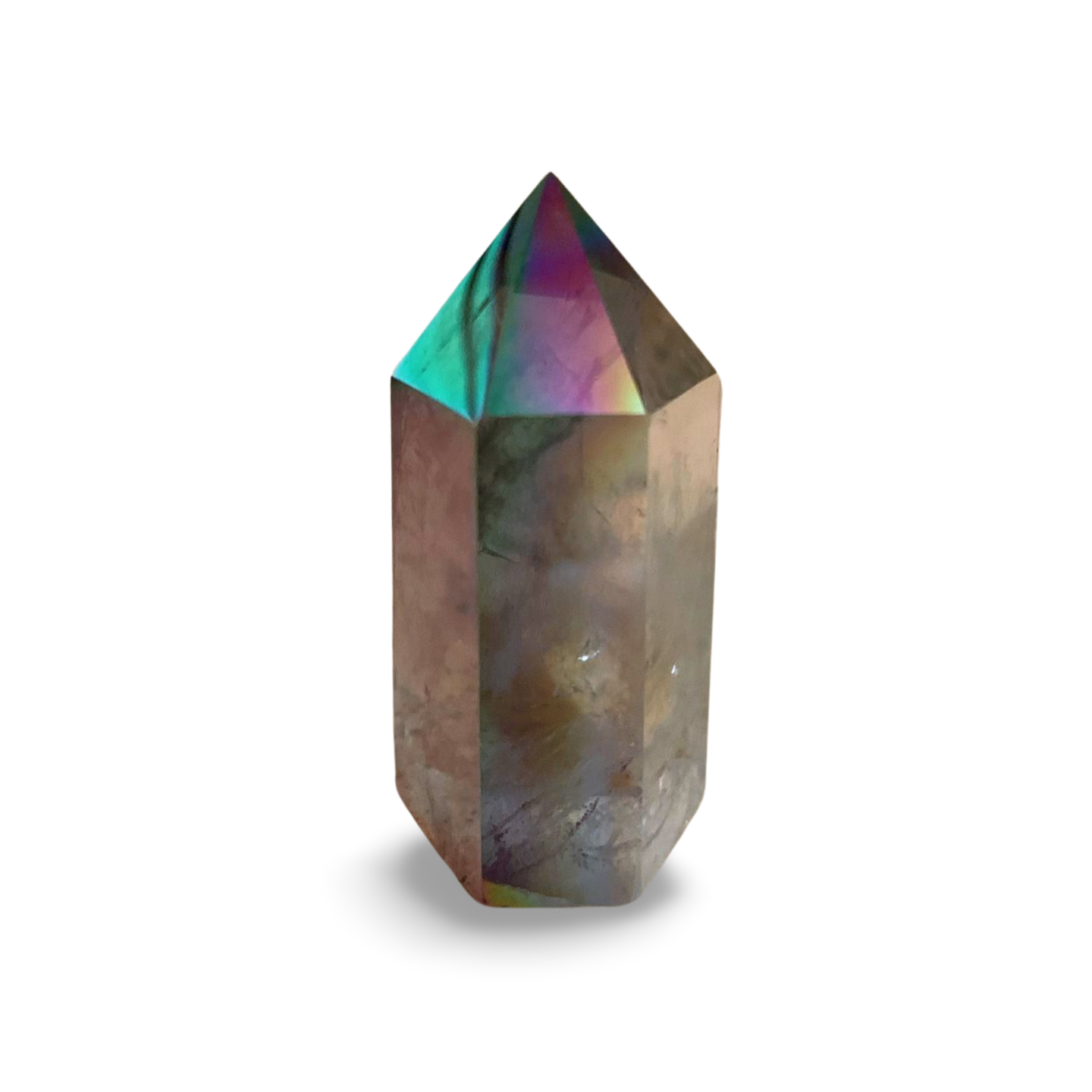 TITANIUM RAINBOW AURA CLEAR QUARTZ TOWER