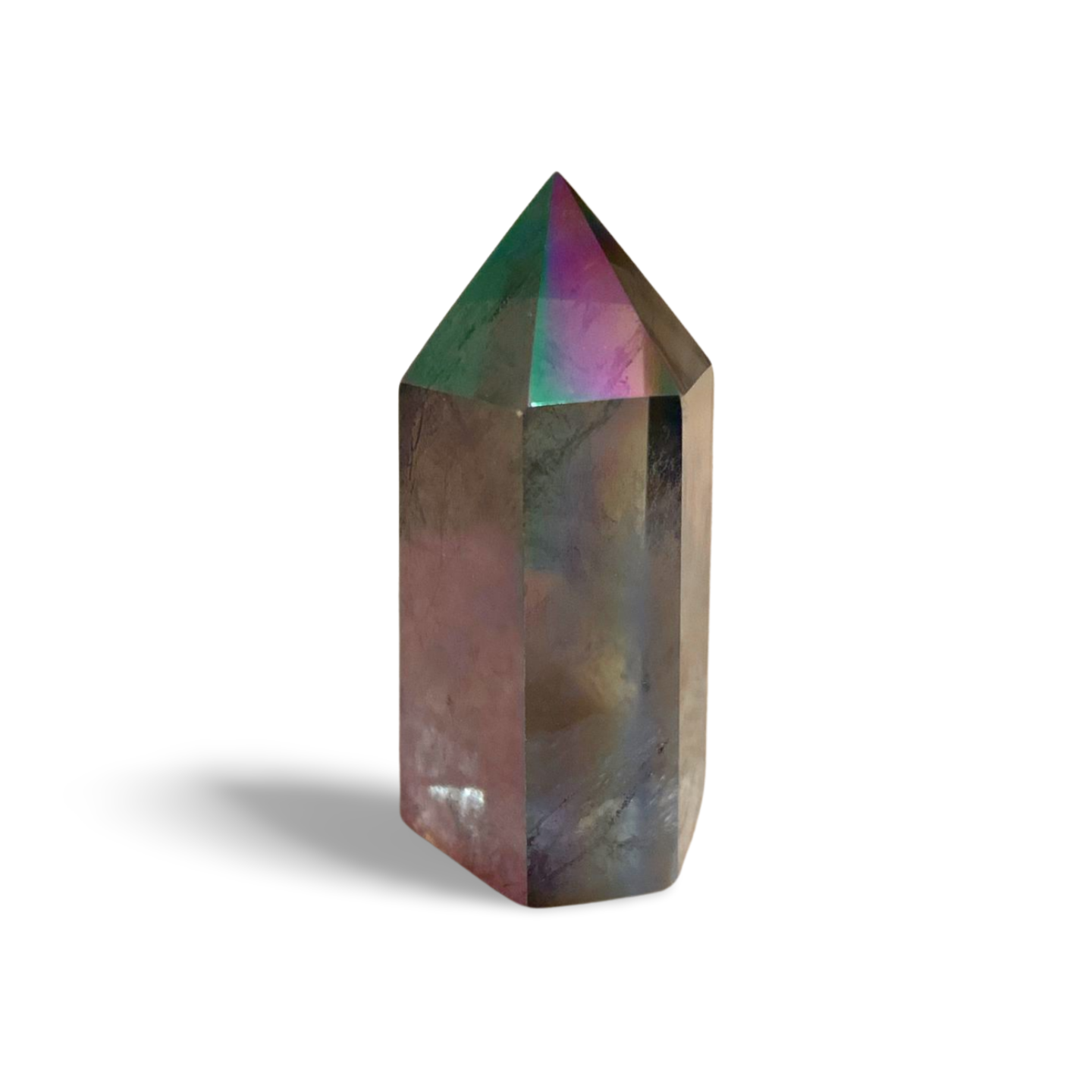 TITANIUM RAINBOW AURA CLEAR QUARTZ TOWER