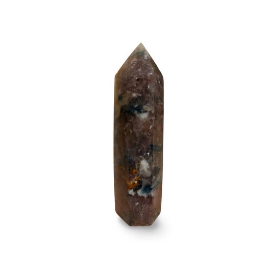 BLUE TOURMALINE with SMOKY QUARTZ TOWER