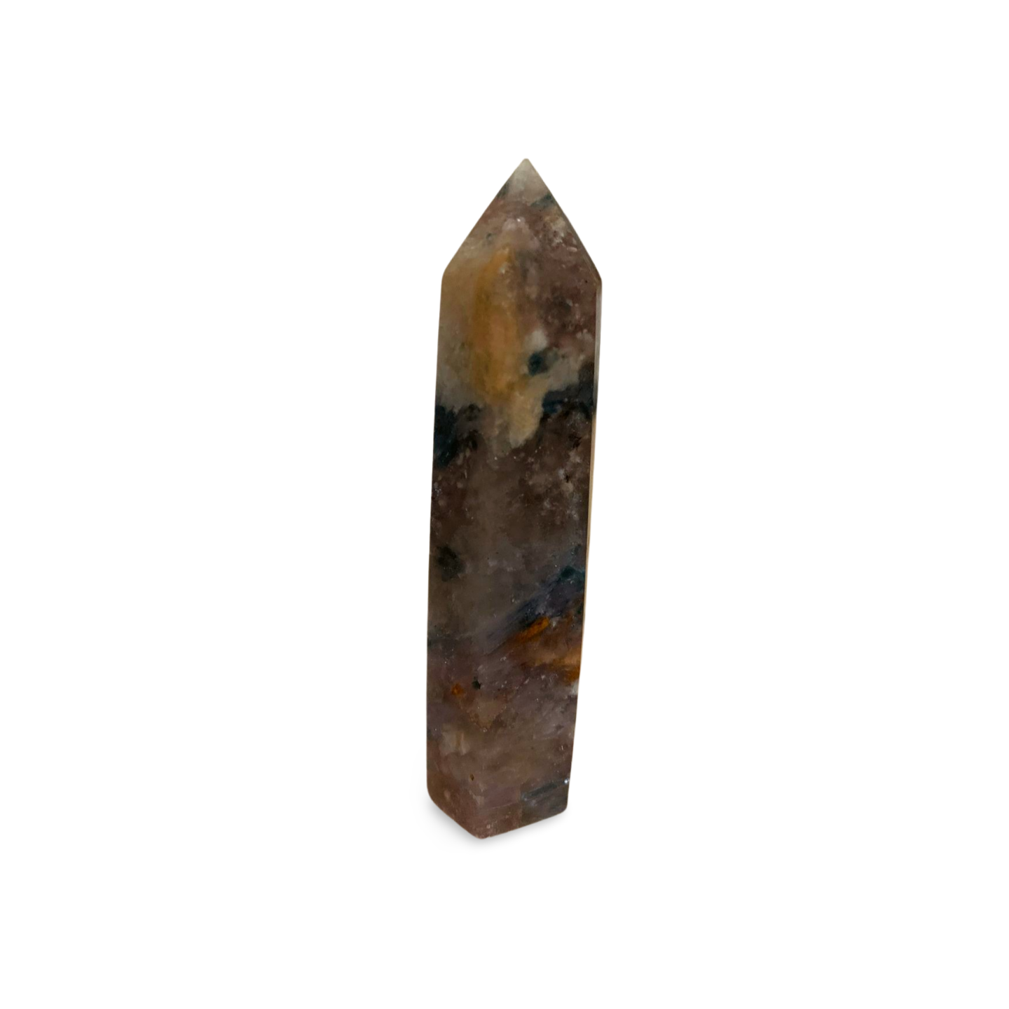 BLUE TOURMALINE with SMOKY QUARTZ TOWER