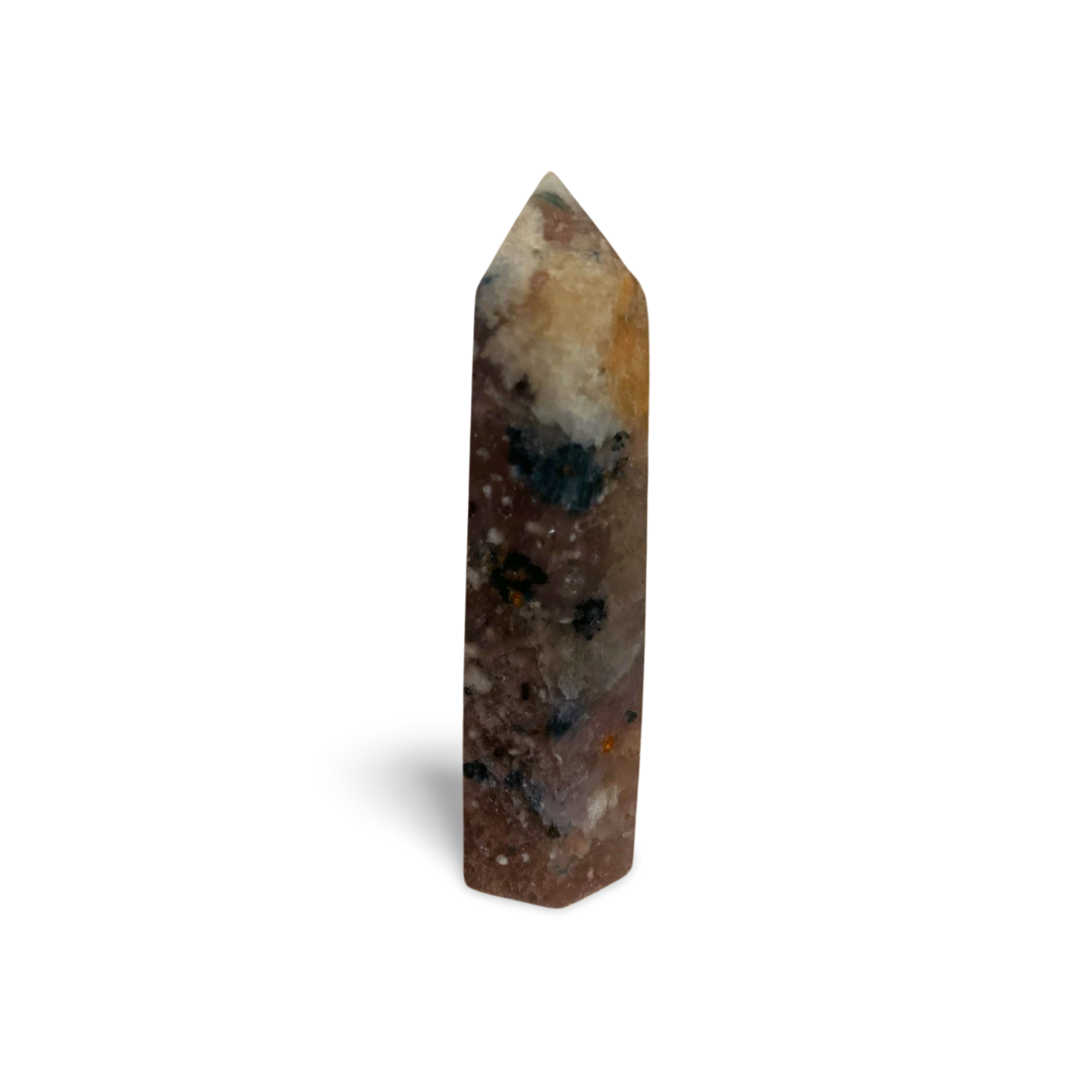 BLUE TOURMALINE with SMOKY QUARTZ TOWER