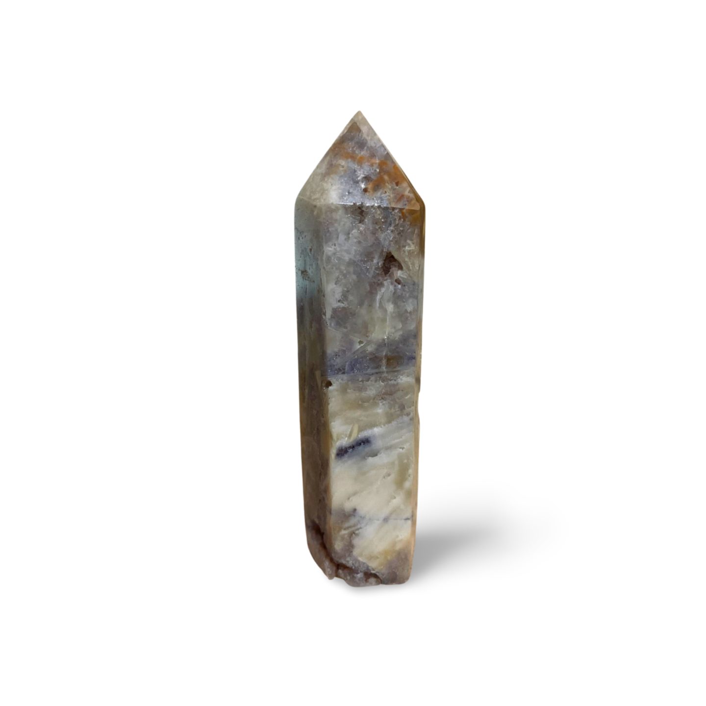 DRUZY FLUORITE with SCOLECITE TOWER