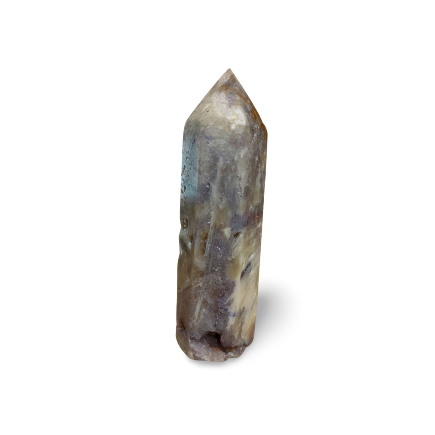 DRUZY FLUORITE with SCOLECITE TOWER