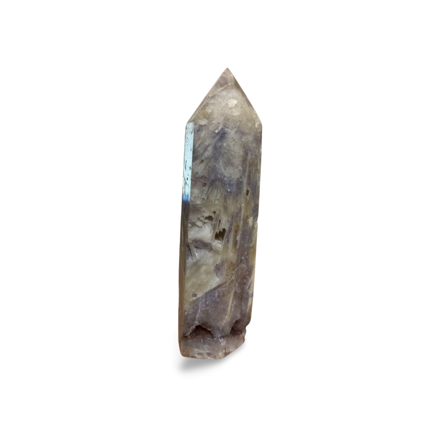 DRUZY FLUORITE with SCOLECITE TOWER