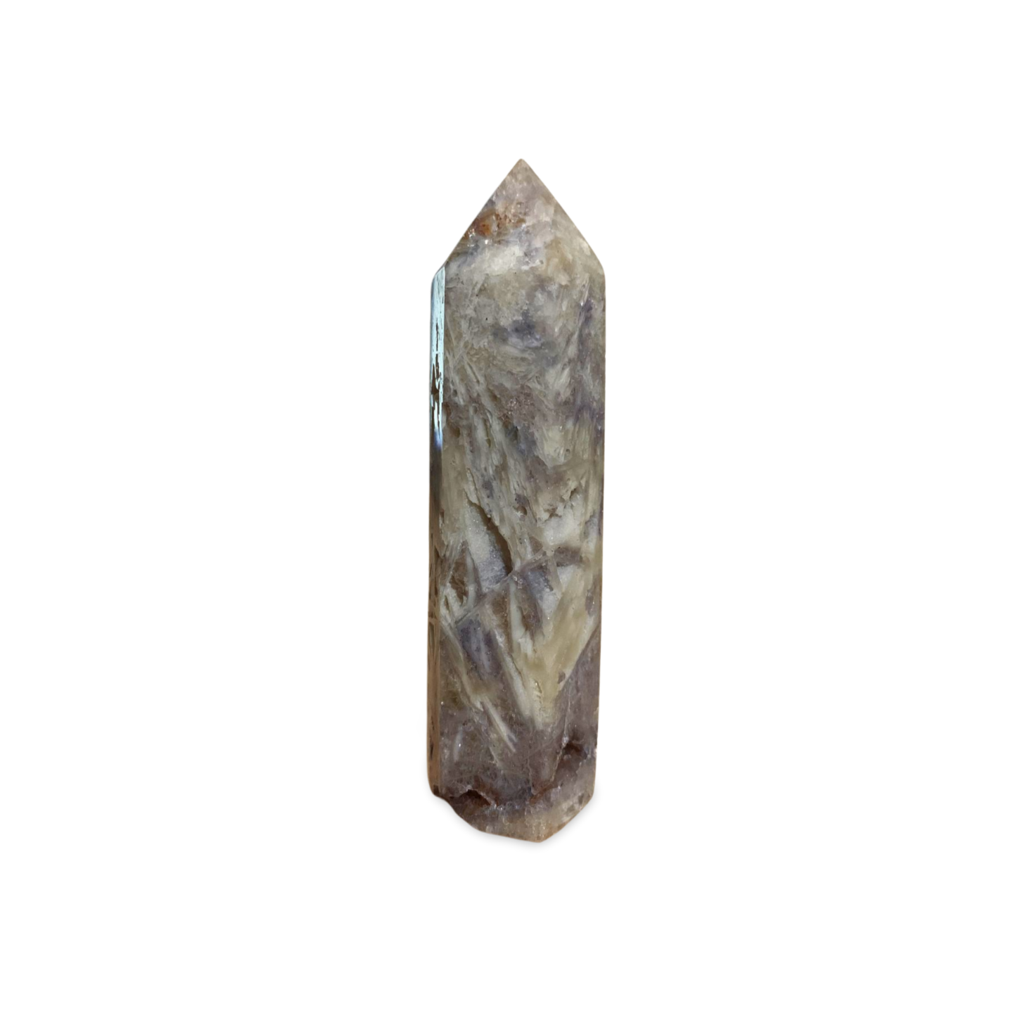 DRUZY FLUORITE with SCOLECITE TOWER